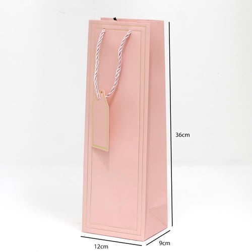 كيس هدايا طويل بإطار ذهبي