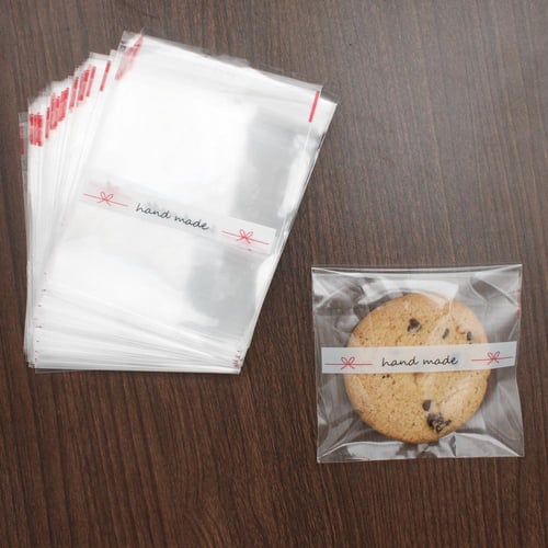 أكياس تغليف كوكيز شفافة - تصاميم متنوعة بعبارات وز...