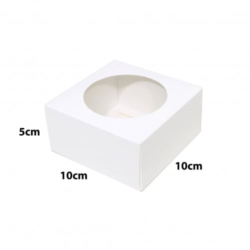 علب ورقية بنافذة شفافة بعدة الوان