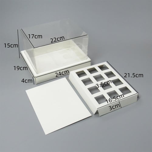 علب حلى شفافة مع مقسم داخلي