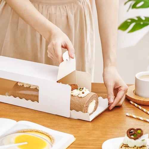 علب كيك وحلويات ورقيه بمسكة