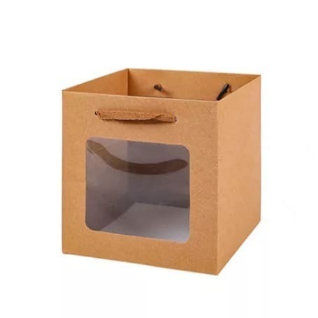 كيس ورقي مربع بعدة الوان 15*15*15 سم