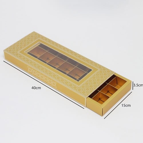 علب شوكولاتة مستطيلة مقسمة 24 قطعة