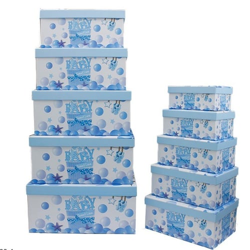 طقم علب هدايا عيد ميلاد ( 10 قطع )