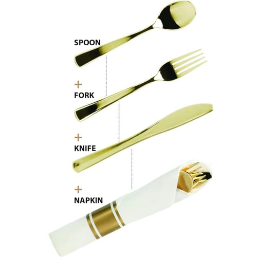 طقم ادوات مائدة بلاستيك