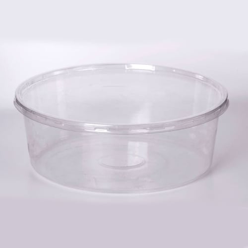 علب بلاستيك دائرية كبيرة بمقاسات 25*6 سم