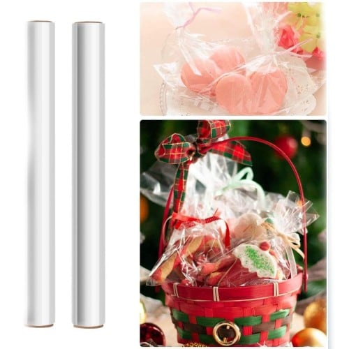 رول تغليف سلوفان شفاف بعدة مقاسات