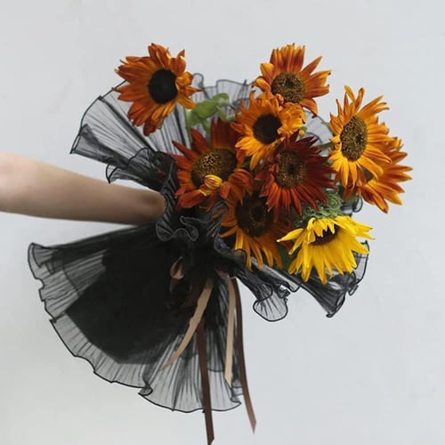 تغليف ورد قماشي اسود