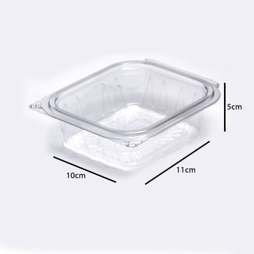 علب سلطة بلاستيك شفاف بغطاء متصل