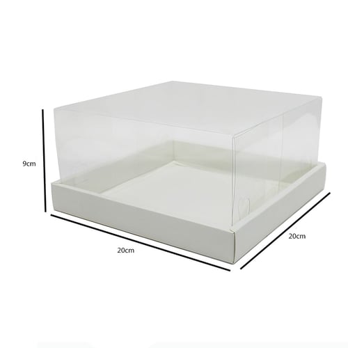 بوكس كيك بلاستيك شفاف بعدة مقاسات و الوان