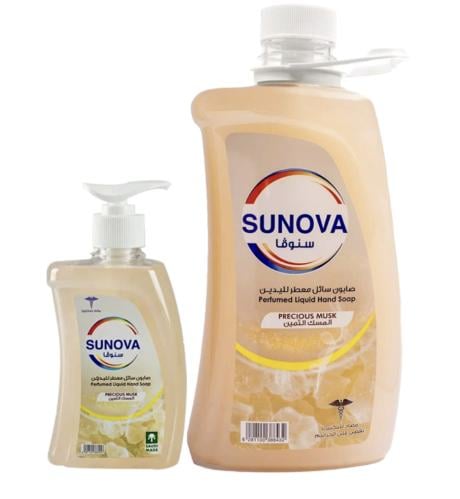 صابون سنوفا الابيض السائل للايدي 2.2 لتر + 330مل ر...