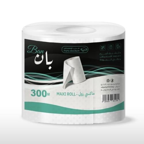 بان Ban منديل ماكسي رول 300 متر