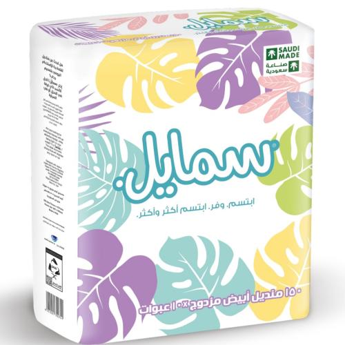 كرتون مناديل وجه سمايل عدد 36 بوكس صغير