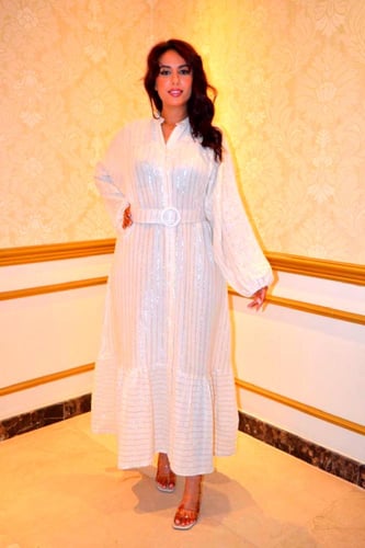 فستان لؤلؤة المساء المخطط