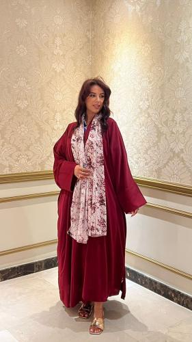 عباية قفطان روح العنابي نعومة تركية وأناقة صيفية ص...