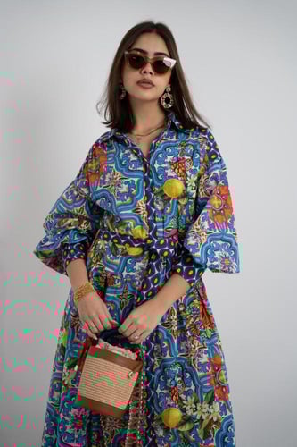 فستان مثالي للمناسبات 2025 - بالون الازرق