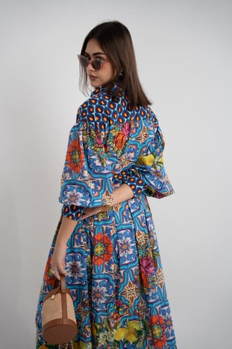 فستان مثالي للمناسبات 2025 - بالون الازرق