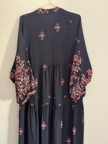 فستان ملمس قطني تركي بنقوش زهور