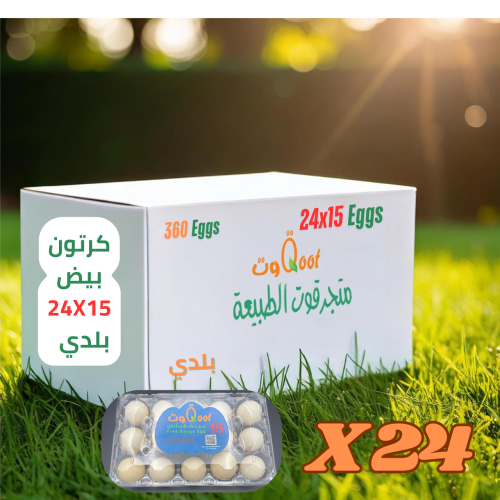 كرتون بيض بلدي 24X15 طبق