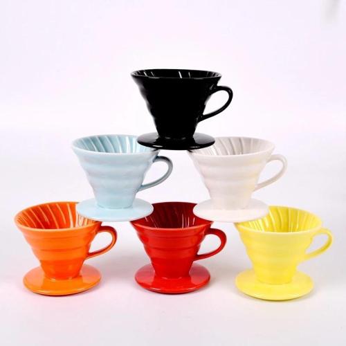 قمع V 60 ملون سيراميك