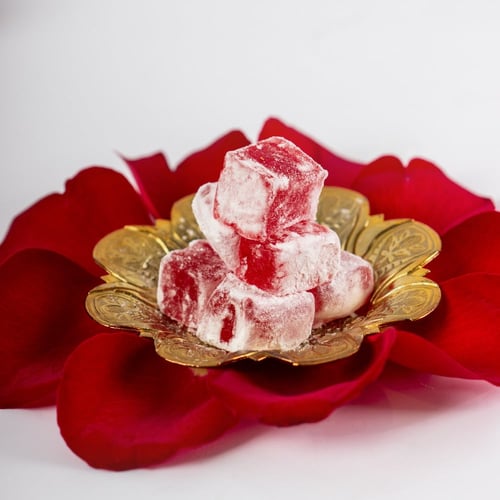 كرتون 12 علبه من راحة الحلقوم بالورد