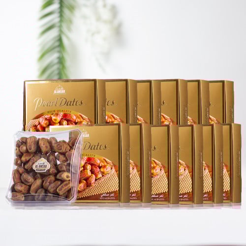 كرتون (12 علبه) كيلو من تمر الصقعي