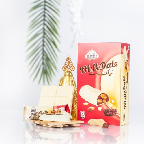 مطحون التمر مع الفول السوداني المغطى بالشوكولا الح...