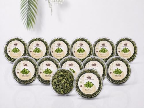 Carton of dried Moroccan mint, 12 cans