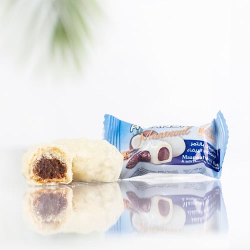 كرتون (12 علبه) من معمول التمر والشكولا البيضاء