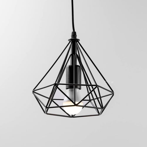 لمبة معلقة بشبك معدن اسود