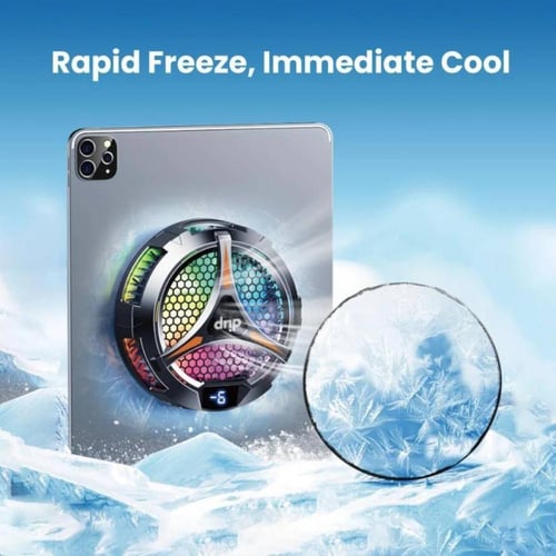 مروحة تبريد دريب للتابلت مغناطيسي مع شاشة ليد - اس...