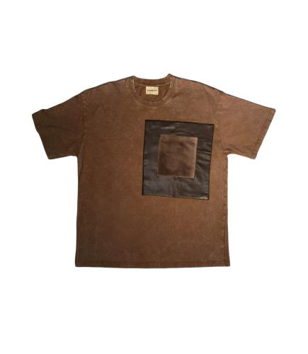 Brown acid washed t-shirt