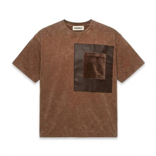 Brown acid washed t-shirt