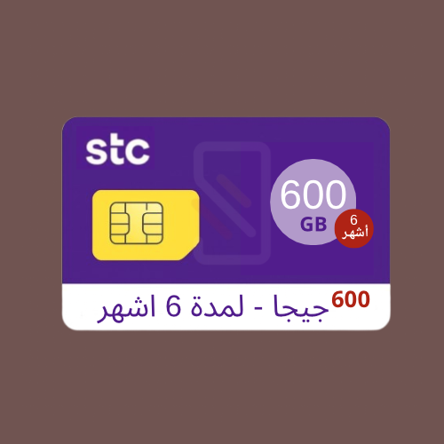 شريحة 600 جيجا - لمدة 6 اشهر | الكترونية