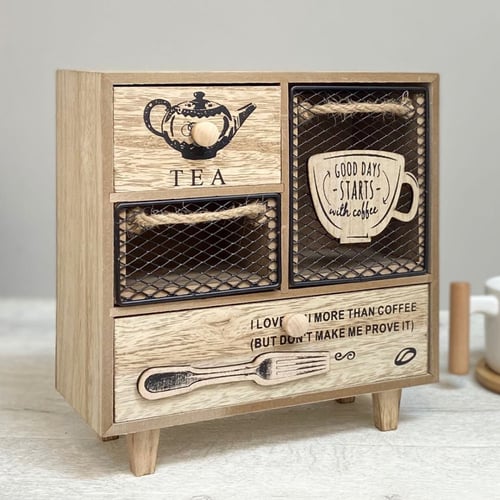 دولاب كوفي خشبي صغير لمستلزمات الكوفي