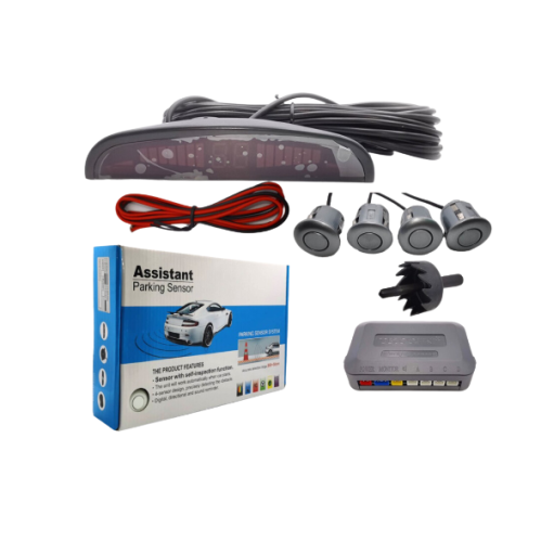 طقم حساسات خلفية لجميع أنواع السيارات مع شاشة توجي...