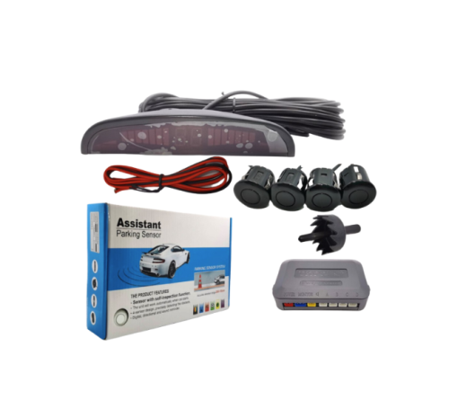 طقم حساسات خلفية لجميع أنواع السيارات مع شاشة توجي...