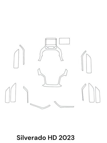 حمايه PPF الداخليه قص الكتروني Silverado HD 2023