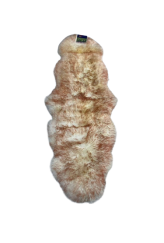 فرو جاعد طبيعي أحمر على أبيض