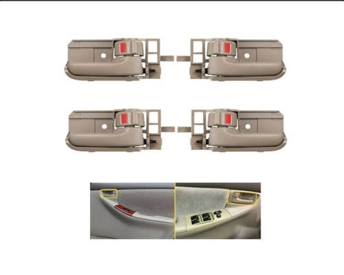 Corolla 2001-2002 interior handle set, 4 pieces, b...