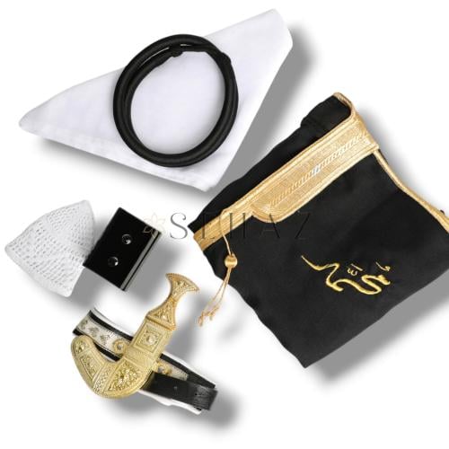 بشت + غترة + عقال اسود + طاقيه + خنجر + كبك مجاني