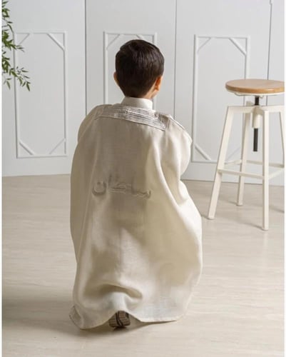 دقلة ملكية قماش اللين الهندي تطريز فاخر مع كتابة ا...