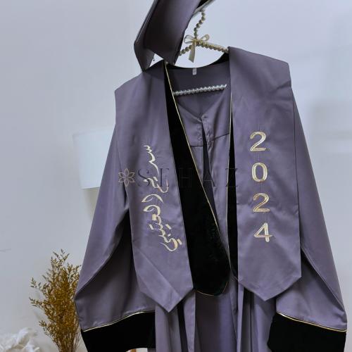 عباية وقبعة ووشاح تخرج 2025 - مع امكانية اضافة الا...