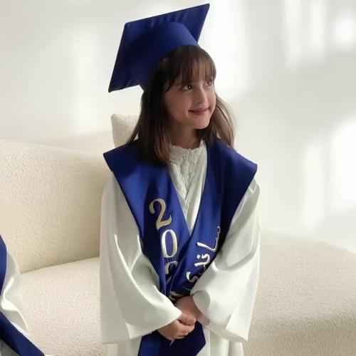 عباية وقبعة ووشاح تخرج للاطفال 2025 - مع امكانية ا...