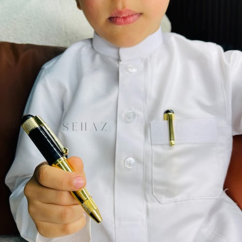 قلم اطفال فخم مكس اسود ذهبي