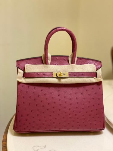 حقيبة هيرميز بيركن درجات الوردي والأحمر