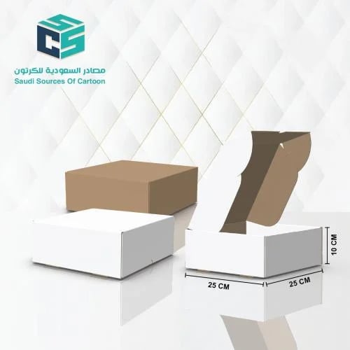كرتون شحن مقاس 25x25x10 سم |E flute