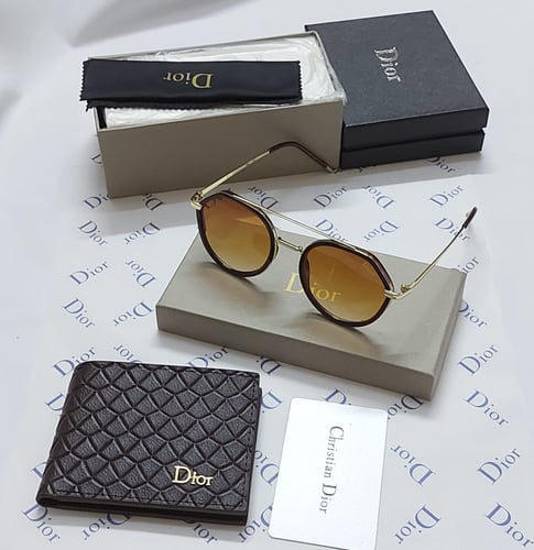 طقم ديور | نظارة شمسية وبوك مع ملحقات كاملة