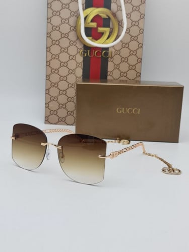 نظارات قوتشي الجديدة | تصميم فراشة مع سلسلة أنيقة