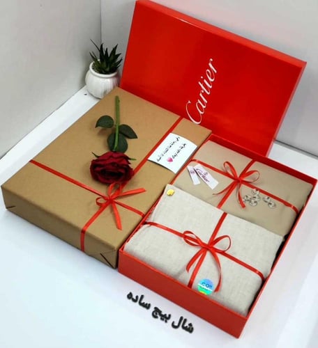 قماش كارتير شتوي + شال – بوكس هدية شتويه للرجال